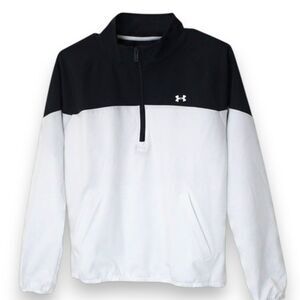 Under Armour Women’s Black & White Quarter Zip Windbreaker Pullover Jacket XS